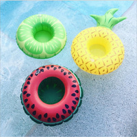 Accessoires de piscine Porte-boissons flottant rond en PVC Flamant rose Porte-gobelets gonflable pour piscine Porte-gobelets de plage