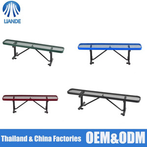 OEM 72" Modern Rectangular Steel Patio <strong>Bench</strong> for <strong>Garden</strong> Outdoor Park &amp; School Use-Durable &amp; Water Resistant - Product Image 2