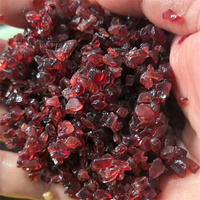 Cristaux bruts en vrac de 3 à 5 mm, pierres de guérison, granulats naturels, grenat rouge brut, éclats de cristal pour les acheteurs