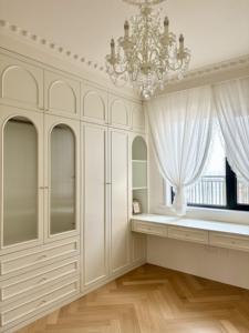Armoire de rangement pour chambre à coucher, design moderne, armoire en bois blanc pour meubles de maison - Product Image 2