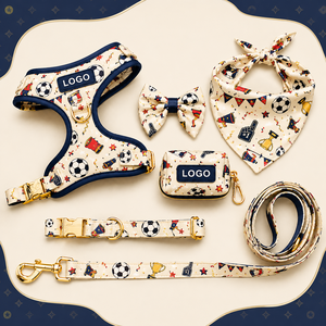 <b>Harness</b> Sets for Dogs New Unique Six-Piece Set Diving Fabric with Metal Fittings Custom Logo Adjustable No Pull OEM <b>Pet</b> Supplies - Product Image 1