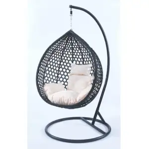 fabric 2 seated patio people convenient set stand hanging egg chair swing with cushion waterproof