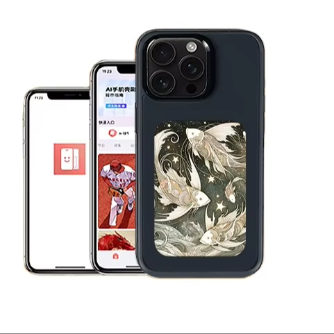 Zhsunyco Smart E-ink Screen 3.7inch Guangdong Phone Case for iPhone 15/14/13/12 Pro NFC Refresh Photo