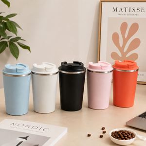 Custom logo 380ml Stainless Steel Ceramic Inner Travel Coffee Mug High Quality Double Wall Insulated Tumbler <b>Reusable</b> Coffee <b>Cup</b> - Product Image 6