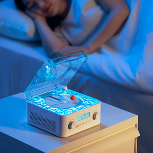 Pemutar CD desain baru lampu proyektor riak air isi ulang 4000mAh Speaker musik bantuan tidur kebisingan putih dengan tampilan lirik - Product Image 4