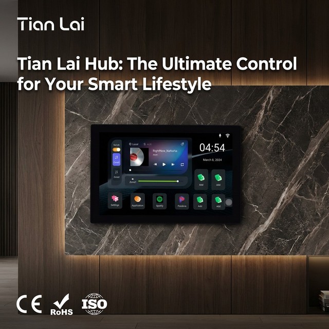 Tian Lai Android Smart Home Control Panel 10 Inch Touch Screen Multi-room Audio Controller for Villa Hotel OEM Factory