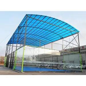 2024 Court de tennis de padel de sports de plein air avec toit de couverture