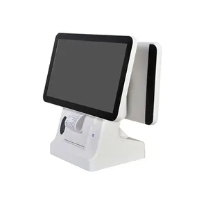 7 15.6 inch touchscreen dual display all in one point of sale system cash register machine pos terminal