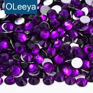 OLeeya Factory Wholesale Big Size SS60 Sparkle Crystals Custom Glass Flat Back Stones Large Non Hot Fix Rhinestones for Leotards - Product Image 1