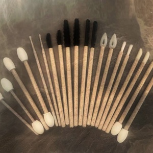 Pinceau à lèvres en paille de blé biodégradable jetable, écologique, best-seller, manche en forme de cœur, pour eye-liner et mascara, 9,7 cm - Product Image 2