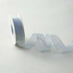 New blue series <b>ribbon</b> flower cake baking packaging decoration <b>ribbon</b> gift wrapping DIY bow tie - Product Image 6