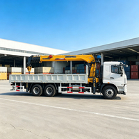 Nouvelle grue de chantier montée sur camion 12T, moteur diesel fiable, télécommande en option, système hydraulique, roulement central