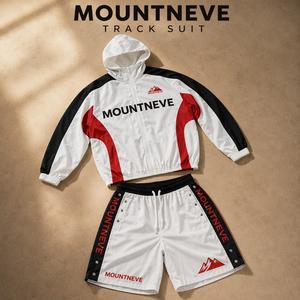 Ensemble de survêtement pour <span class=keywords><strong>homme</strong></span> <span class=keywords><strong>en</strong></span> tissu performant avec empiècements contrastants, respirant, à capuche, fermeture éclair intégrale, léger, pour entraînement sportif, logo personnalisé, OEM - Product Image 1