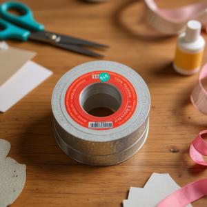 Il nastro metallico argentato 3,8 cm x 18,29 m decorativo per lavori artigianali - Product Image 3