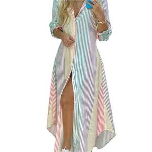 Mode printemps décontracté lâche femmes longue chemise robe motif différent pour le choix 637109 - Product Image 2