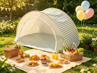 Tente de plage pliable sans installation, style influenceur, installation rapide, quatre saisons, 1-2 personnes, polyester, couleur lune, 0,7 kg, légère