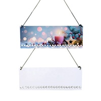 Planche de calendrier mural en bois avec Logo personnalisé, bricolage de noël, planche de suspension de bonbons vierge de Sublimation