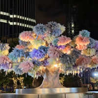 Ornement d'arbre personnalisé en forme de feu d'artifice en roseau, Décoration artistique pour le Nouvel An et le Festival du Printemps, Accessoire d'affichage esthétique commercial pour les fêtes