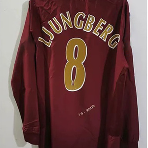 Vente en gros d'uniformes de football thaïlandais personnalisés de haute qualité, version classique rétro, manches courtes, respirants, chemises d'été 100% - Product Image 5