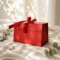 Boîte à dragées portable pour mariage, boîte à bonbons créative en forme de trapèze avec ruban, petite boîte d'emballage pour cadeaux de remerciement pour les invités