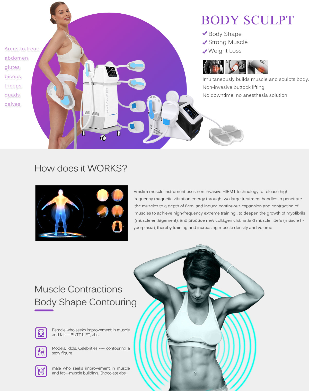 EMS Beauty Machine Stimulate Muscle Training Fat Loss Beauty Equipment