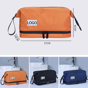 Custom Double Decker Cosmetic <b>Bag</b> Dry-wet Separation Waterproof Toiletry <b>Bag</b> Portable Travel Organizer <b>Pouch</b> <b>for</b> <b>Men</b> - Product Image 2