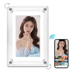 Nuevo Marco de Fotos Digital Acrílico de 8 Pulgadas 2025 con Pantalla Táctil <span class=keywords><strong>HD</strong></span> 1080P, WiFi, MP3, MP4 para Exhibición en Escritorio - Product Image 3