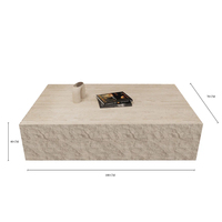 Table basse en pierre calcaire personnalisée Newstar Nordic, design moderne minimaliste, bloc solide cylindrique, table d'appoint en pierre naturelle