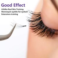 Cils de paupières en silicone amovibles de remplacement pour outil de beauté de tête de mannequin pour la formation des cils