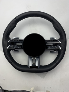 Volante Deportivo de Cuero y Fibra de Carbono para <span class=keywords><strong>Mercedes</strong></span> <span class=keywords><strong>Clase</strong></span> C <span class=keywords><strong>180d</strong></span> AMG W204/W211/W213/W205 C63/E63/S63/G63/G65/GTS/GTR/GLA/GLB - Product Image 1