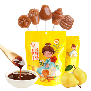 Pâte de poires d'automne, sucettes pour enfants, bouilli avec <span class=keywords><strong>la</strong></span> méthode ancienne Luohanguo Sydney candy 72g sacs vente en gros - Product Image 2