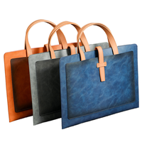 Sac Organisateur de Documents en Cuir PU Tendance, Imperméable et Portable, pour Fournitures de Bureau et Scolaires