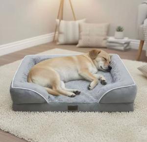 سرير فاخر للحيوانات الأليفة، أريكة للكلاب، قاعدة غير قابلة للانزلاق، قابلة للإزالة، سرير كلاب كبير مريح للعظام، قابل للغسل - Product Image 1