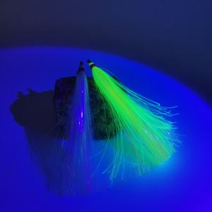 Alpha Fishing Bucktail Teasers Cheveux de cerf <span class=keywords><strong>Fluke</strong></span> Rig Lure Hook Tinsel Flasher Tube Slider Sea Bass <span class=keywords><strong>Fluke</strong></span> Fishing Lure - Product Image 3