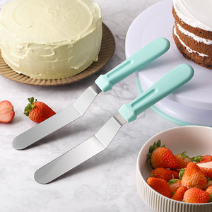 8 "lưỡi thép không gỉ góc cạnh <span class=keywords><strong>Icing</strong></span> <span class=keywords><strong>Spatula</strong></span> bánh trang trí Frosting <span class=keywords><strong>Spatula</strong></span> bánh nướng mượt mà scraper - Product Image 2