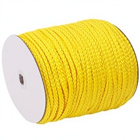 Cordon tressé synthétique PA PP jaune de 1/4 pouce de diamètre, 500 pieds de long, pour jeux de la corde, attaches de fixation, et besoins de quincaillerie pour l'amélioration de la maison