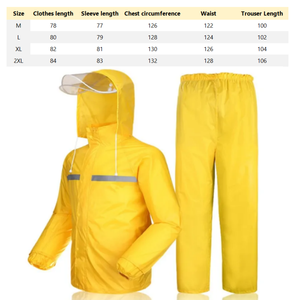 Venta al por mayor grueso adulto Split reflectante impermeable traje hombres mujeres sitio de construcción protección laboral al aire libre impermeable lluvia - Product Image 2