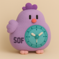OEM kustom baru boneka meja mainan mewah anak ayam ornamen lucu Alarm kartun boneka anak teman boneka menenangkan hadiah liburan
