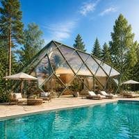 Véranda modulaire minimaliste en aluminium LookUp S6, maison en verre de luxe sur mesure, jardin d'hiver pour villa - Structure à rupture de pont thermique