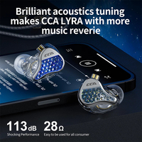 CCA-auriculares metálicos LYRA HiFi con micrófono, dispositivo de audio con cancelación de ruido y Monitor de música