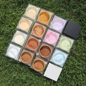 Polvo de ajuste de cobertura completa, Etiqueta Privada, 14 colores, Control de aceite, resistente al agua, polvo de ajuste suelto mate sedoso ligero de larga duración - Product Image 5