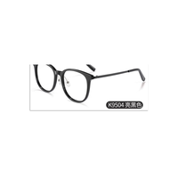 Montures de lunettes optiques rondes transparentes grises avec branches métalliques fines et plaquettes de nez réglables pour hommes et femmes OEM ODM