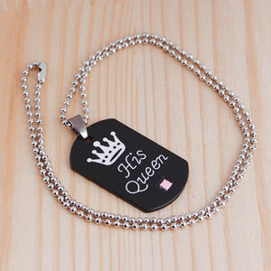 LLavero de su rey y reina, colgante de aleación creativo negro, collar de amor para siempre para pareja, joyería de San Valentín - Product Image 5