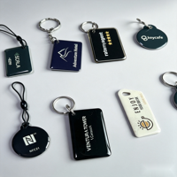 Porte-clés NFC en époxy, carte de visite numérique, porte-clés avec logo pour le partage de contact