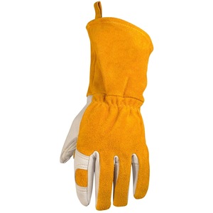 <span class=keywords><strong>Guantes</strong></span> de soldadura MIG de cuero de alta venta, <span class=keywords><strong>guantes</strong></span> largos sin puño de 9 oz para soldadura por arco de argón, aislantes del calor, anti-escaldaduras y antiestáticos - Product Image 5