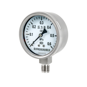 부르동 압력계 벨로우형 글리세린 충전 오일 충전 액체 충전 기계식 다이어프램 압력계 - Product Image 6