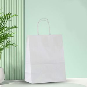 Sacs en papier kraft de luxe réutilisables et écologiques avec couleur personnalisée pour les courses, la restauration à emporter, la promotion et le transport alimentaire - Product Image 3