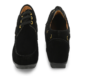 Zapatos mocasines informales a la moda para hombre, calzado ligero y transpirable con cordones negros de Material sintético y punta redonda, cómodo y transpirable - Product Image 3
