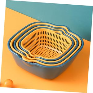Cesta de drenaje multifuncional de PP de 6 piezas para cocina, para lavar y almacenar frutas y verduras, de grado alimenticio y ecológica, al por mayor - Product Image 6