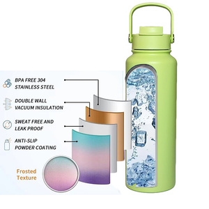 750ml Thermo Hydro Wasser flasche 500ml Edelstahl Wasser kantine Flasche 40 Unzen Isolierte Sport Kinder flaschen Vakuum Wasser flasche - Product Image 3